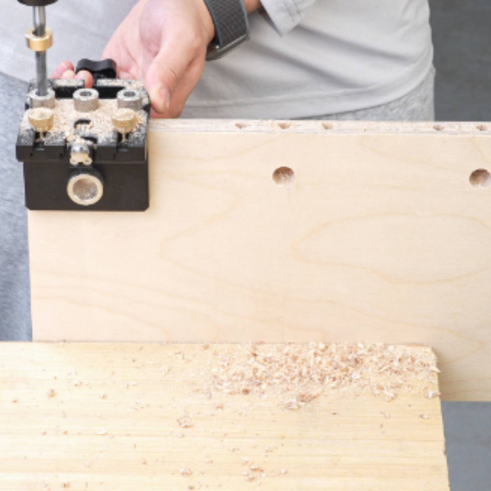 Workshop Tools Locations - Gabarit de perçage pour bois 3-en-1,