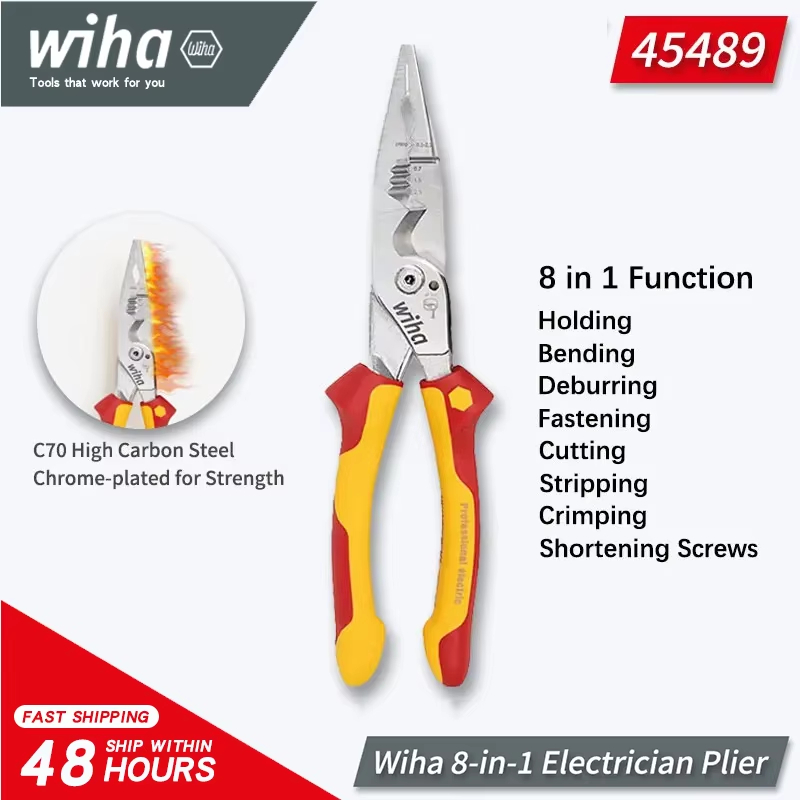 Tools Vn - Pince isolée Wiha authentique 45489 8-en-1