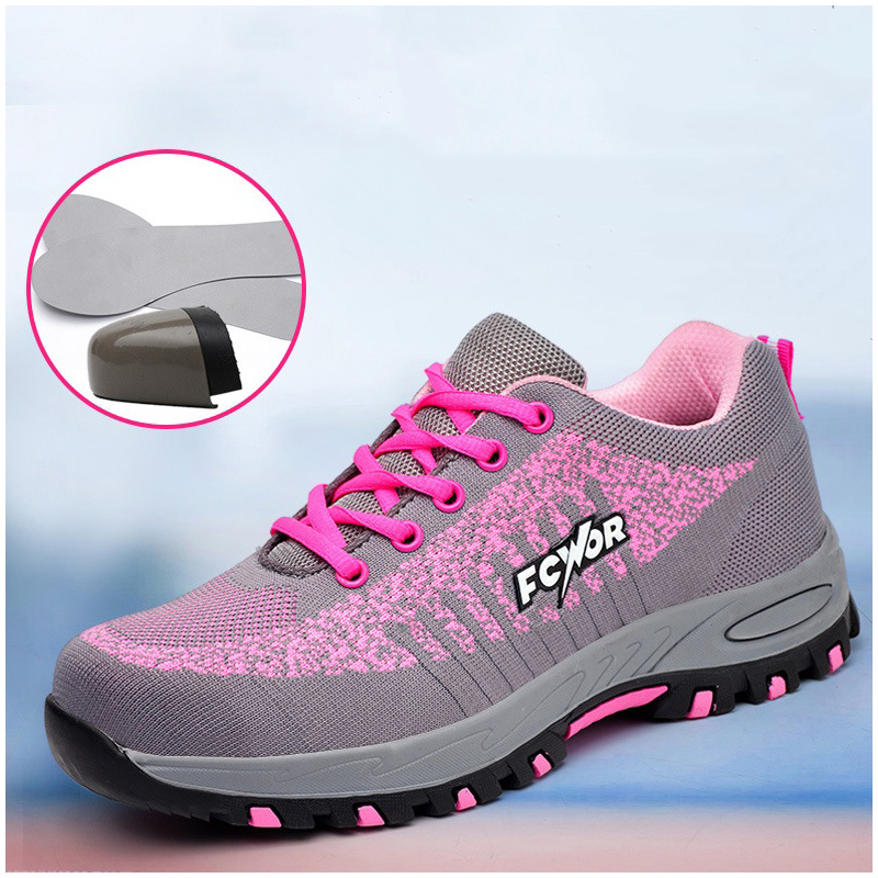 Tools Work - Chaussures de sécurité roses respirantes pour