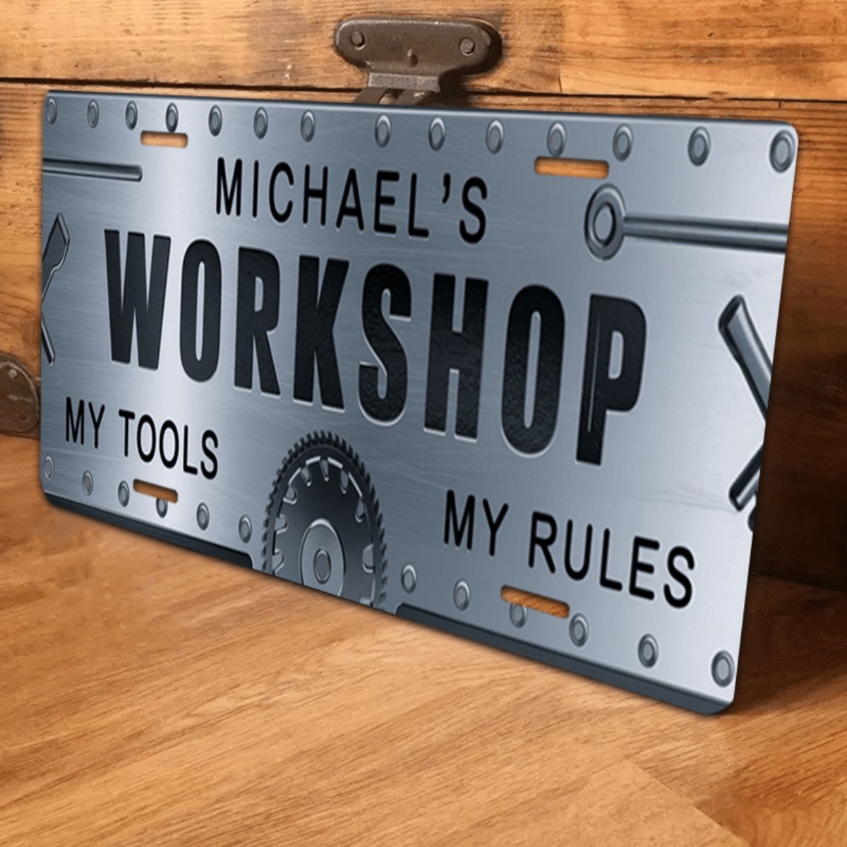 Plaque en aluminium personnali - Tools Name In Workshop avis et prix