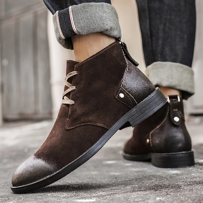 Bottines en daim de vache fait - Tools Work avis et prix