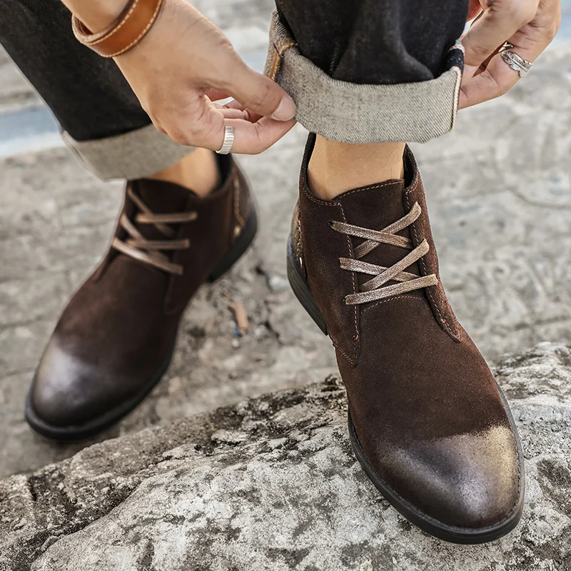 Bottines en daim de vache fait - Tools Work avis et prix