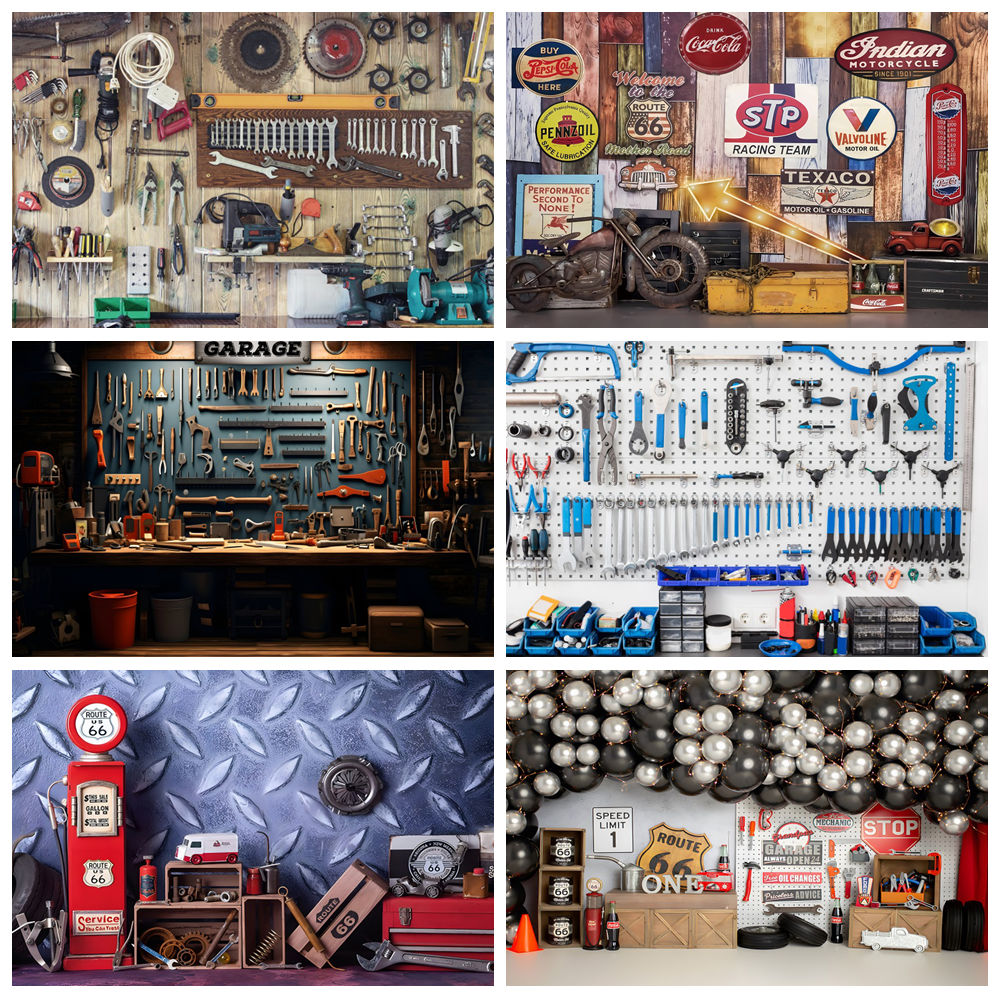 Arrière-plan de Garage Vintage - Workshop Tools Background avis et prix